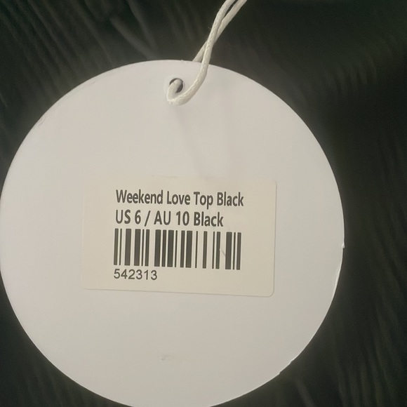 Princess Polly Weekend Love Top Black NWT size 6 - Picture 6 of 12
